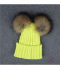 Children's double poon-pon cap
