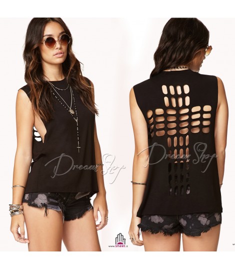 Cross Cut Out Top