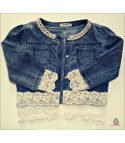 Giacca jeans pizzo Olhand