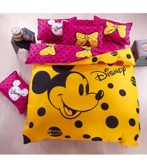 Completo letto Mickey Yellow pink