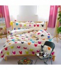Multicolor Mickey Head Bed Set