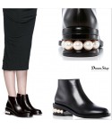 Pearl heel boots