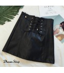 Bustier eco-leather skirt
