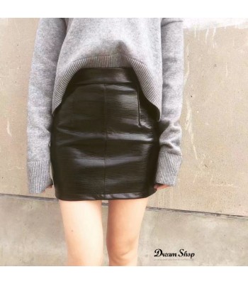 Giangki eco-leather miniskirt