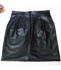 Bondage eco-leather miniskirt