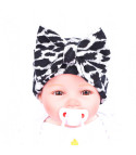 Turban baby leopard bow
