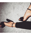Black plomb heels