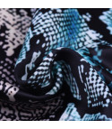 Blue python sheath dress