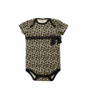 Leopard baby bodysuit and hat