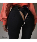 Jeans stretch back zipper