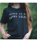 T-shirt Black is my happy color