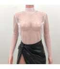 Tulle strass sweater