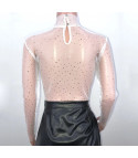 Tulle strass sweater
