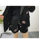 Completo blazer shorts fiori
