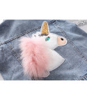 Unicorn baby denim jacket