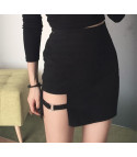 Qisli asymmetric miniskirt
