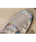 Sneakers platform silver mirror