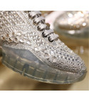 Mirror metalrhinestone sneakers
