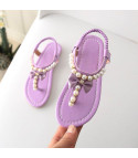 Pearl bow baby sandals
