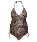 Maternity leopard one-piece swimsuit