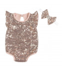 Body baby sequins rouges