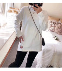 Long-sleeved sweater cartoon embroidery