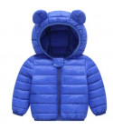 Baby down jacket with bear ears