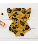 Leopard baby pinafore bodysuit