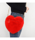 Plush heart bag