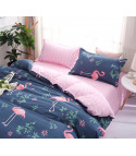 Set letto fenicotteri rosa