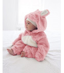 Baby tutina pink rabbit ciniglia