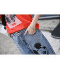 Mickey mouse leg jeans