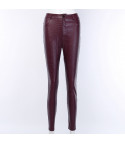 Faux leather crocodile effect trousers