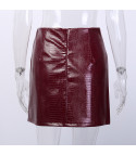 Crocodile eco-leather effect miniskirt