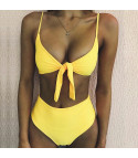 High waist turtleneck bikini
