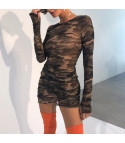 Dress in tulle camouflage