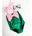Costume intero baby mermaid bow