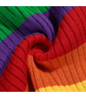 Top maglia arcobaleno