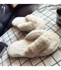 Fluffy plush flip-flops