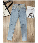 Strasfringe belt jeans