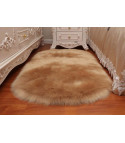 Fluffy oval carpet