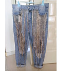 Super fringe lamè jeans