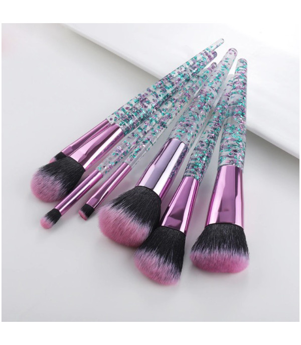 Glitter makeup brushes