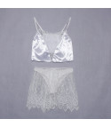 Elelate satin-lace outfit