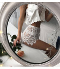 Elelate satin-lace outfit