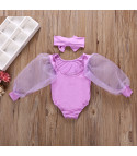 Body baby maniche in tulle
