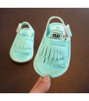 Newborn sandals with bangs