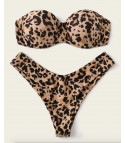 Leopard pushup band bikini