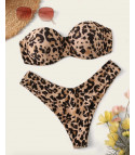 Bikini fascia pushup leopardato