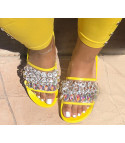 Cital rhinestone slippers